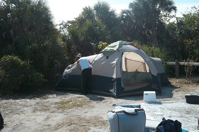 Cayo Costa Tent Campsite prep