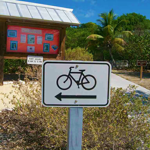 Key West Truman Annex is very bike friendly