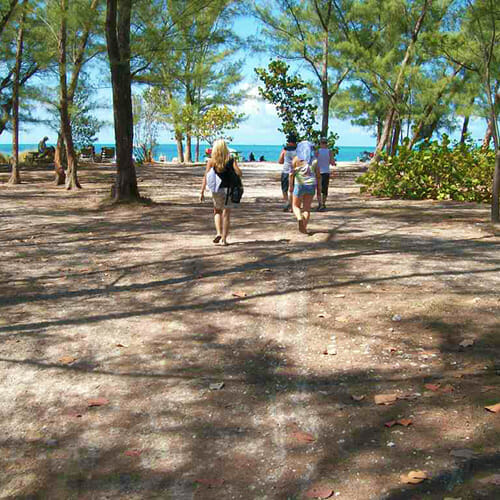 Key West Best Beach at Fort Zachary Taylor State Park walk to beach