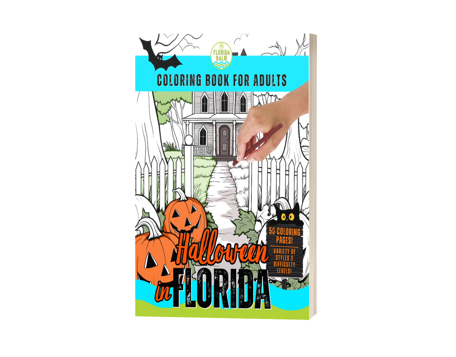 Halloween in Florida Coloring Book for Adults by Florida Balm