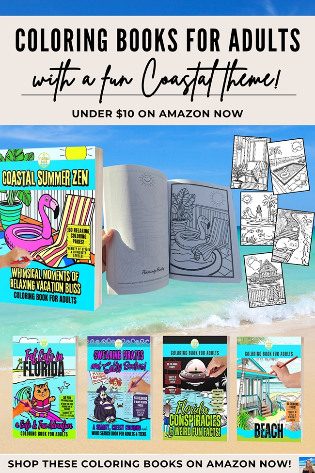 Coastal coloring books for Adults on Amazon now under $10