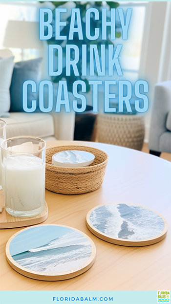 beachy drink coasters for cocktails