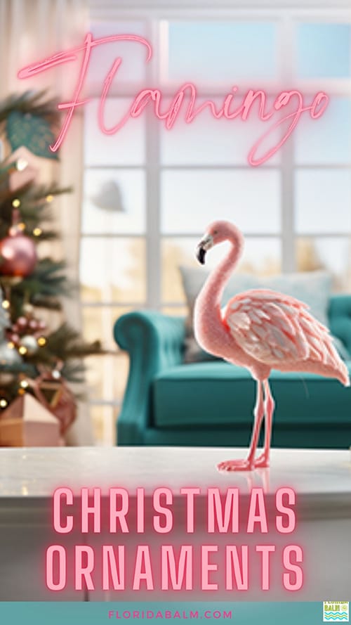 flamingo Christmas ornaments button