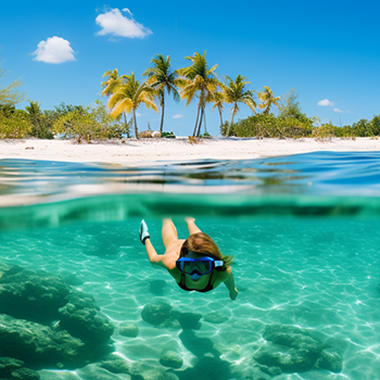 The Lower Keys and Key West have some of the best shallow snorkeling