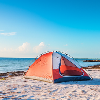 Unique places to stay in the Florida Keys includes in a tent on a beach like Bahia Honda State Park