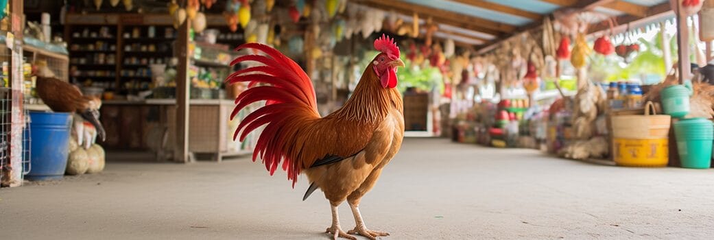 Key West rooster in a gift shop