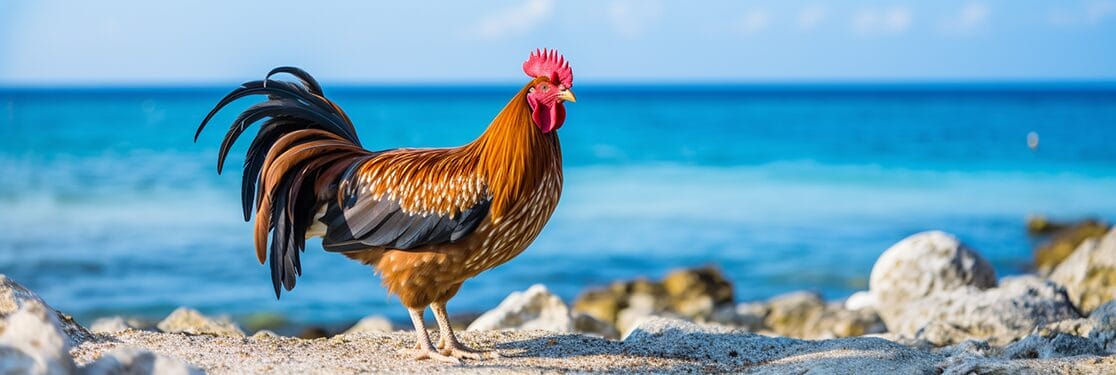 Key West rooster at the beach