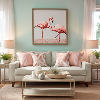 flamingo themed decor