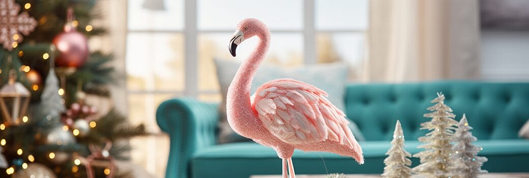 flamingo christmas ornaments and decor