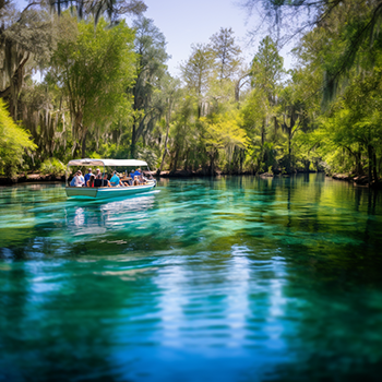 Rainbow Springs Florida glass bottom boat tours