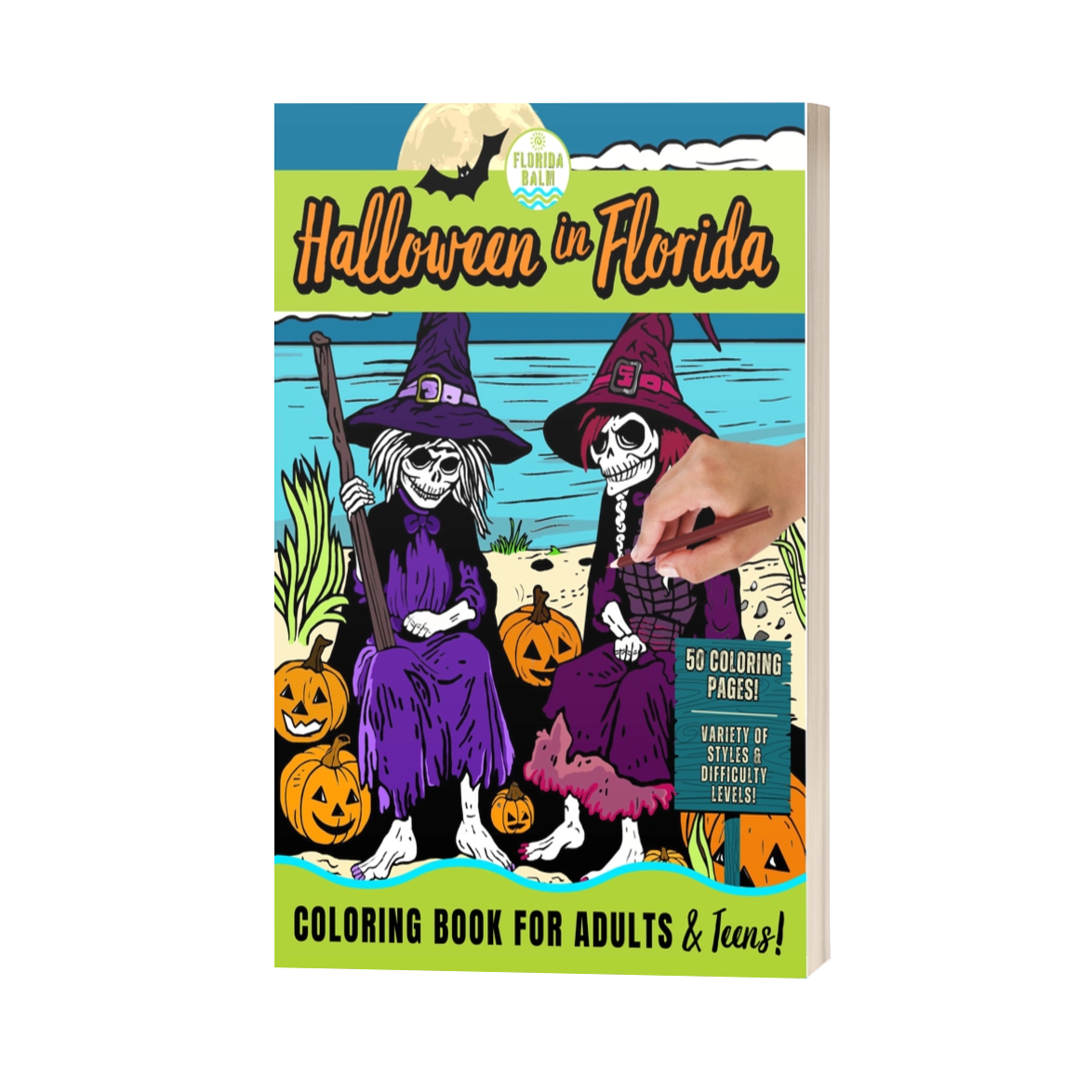 Halloween in Florida Coloring Book for Adults and Teens