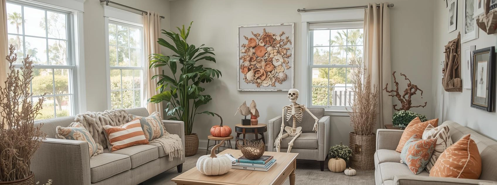 Coastal Halloween decorating