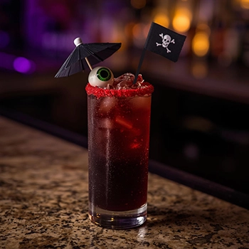Halloween Pirate's Curse Rum Runner Cocktail Recipe Idea