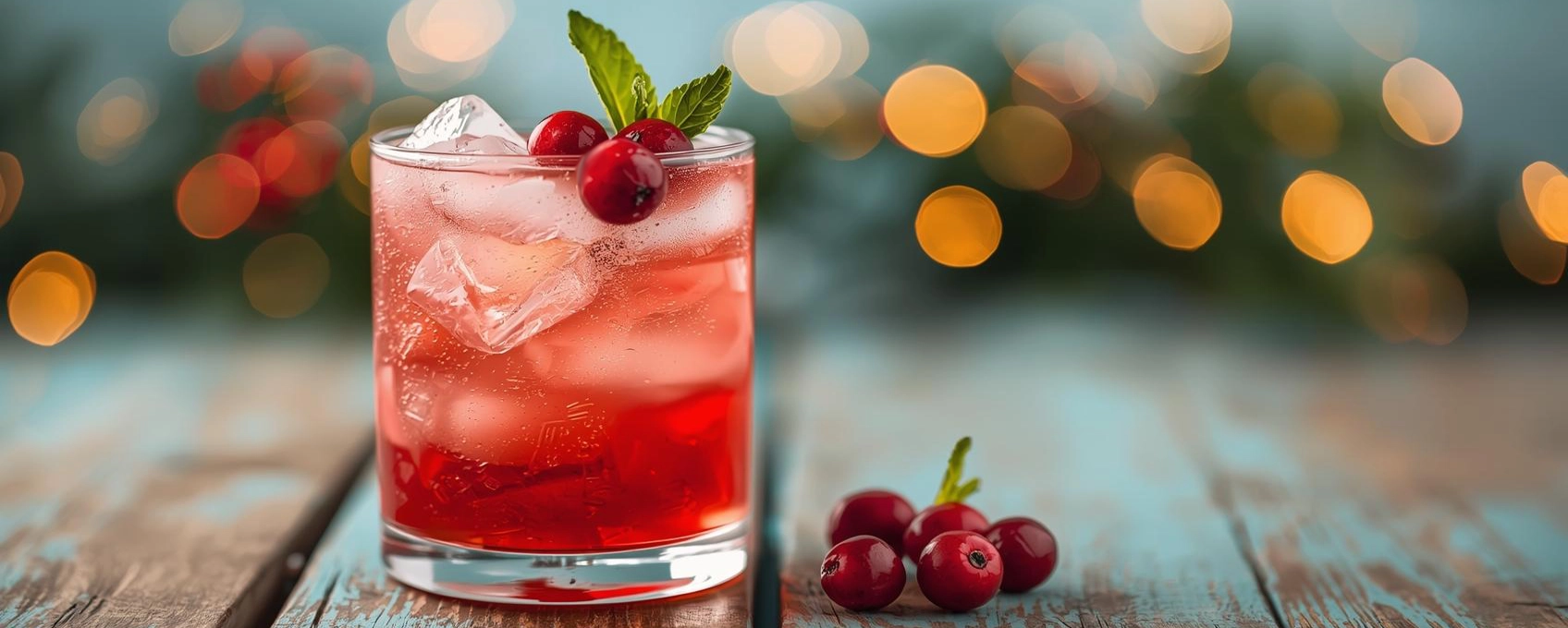 beachy drinks Coconut Cranberry Spritz easy cocktail recipe for the holidays