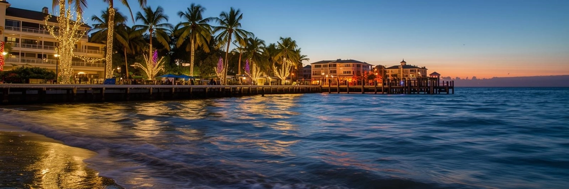 Florida packing list for Central Florida winter months - beautiful waterfront during holidays