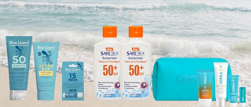 Beach Day Skin and Hair Protection Products